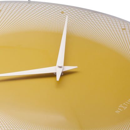 Large NeXtime wall clock with 50cm domed glass lens, silent operation, featuring a stylish deep design and clear clock face.