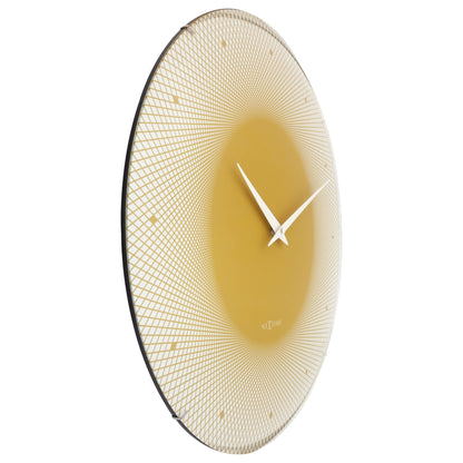 Large NeXtime wall clock with 50cm domed glass lens, silent operation, showcasing a deep design and modern style.