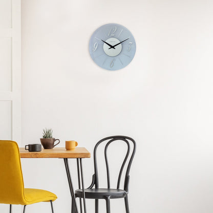 NeXtime Clocks Dali Round wall clock, 43cm, silent with frosted and mirror glass, modern design.