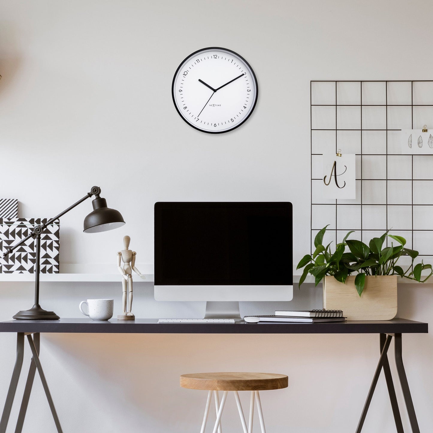 Wall clock 30cm - Silent - Aluminium - "Berlin"