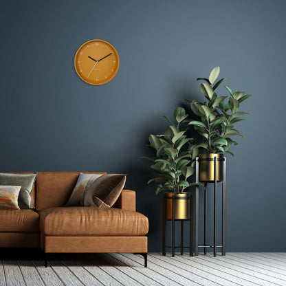 NeXtime Clocks Berlin 30cm silent aluminium wall clock with modern design, suitable for interior decoration.