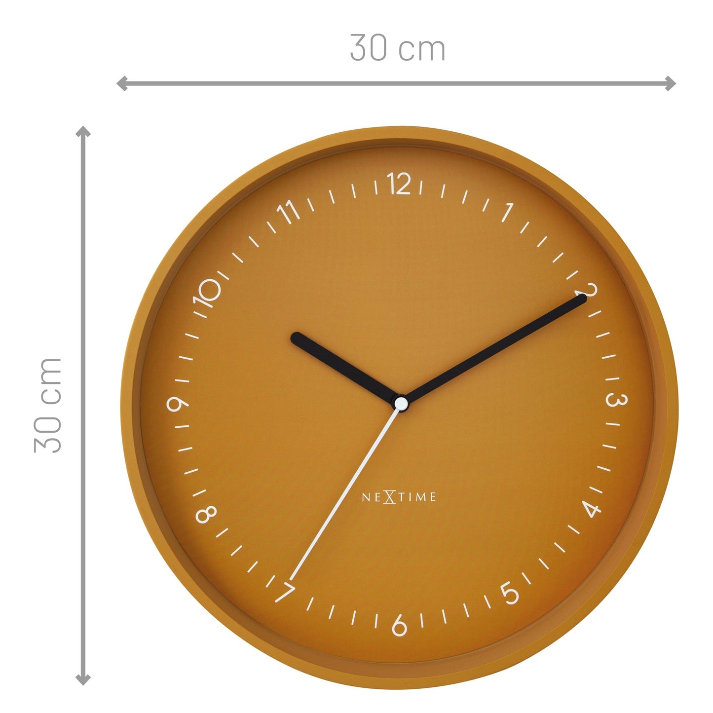 Wall clock 30cm - Silent - Aluminium - "Berlin"