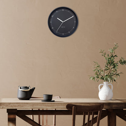 NeXtime Clocks Berlin wall clock, 30cm diameter, silent aluminium design, modern home decor accessory.