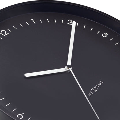 NeXtime Clocks Berlin wall clock, 30cm aluminium design with silent movement, detailed close-up image.