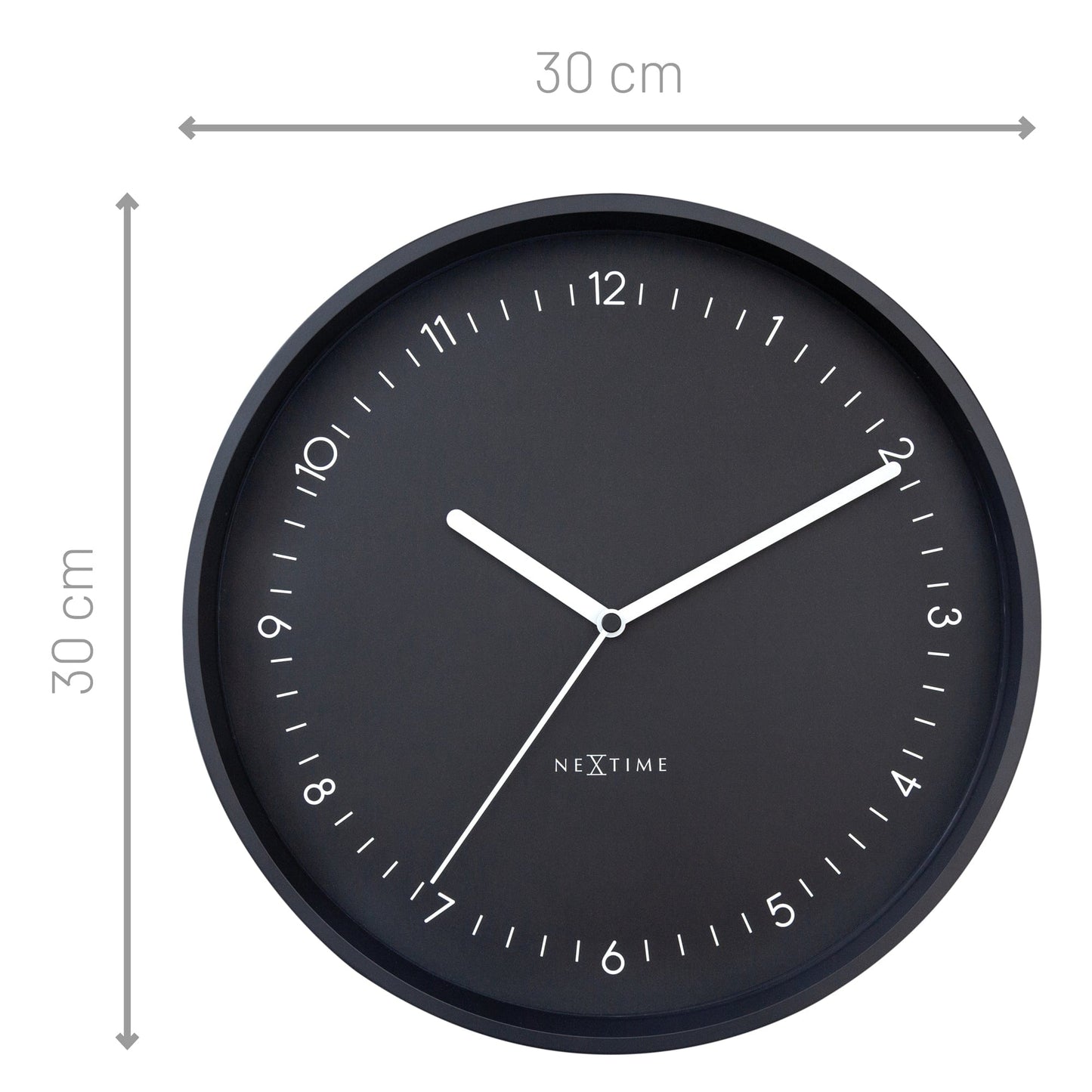 Wall clock 30cm - Silent - Aluminium - "Berlin"