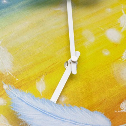 NeXtime wandklok van 30cm met stille werking en kleurrijke veerontwerp, gemaakt van plastic.