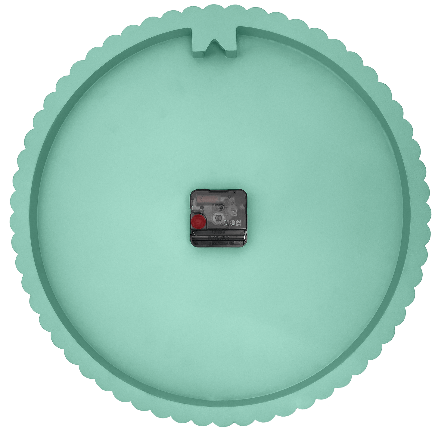 Wall clock 40cm-Silent-White/Green-Polyresin-NeXtime 'Mousse'