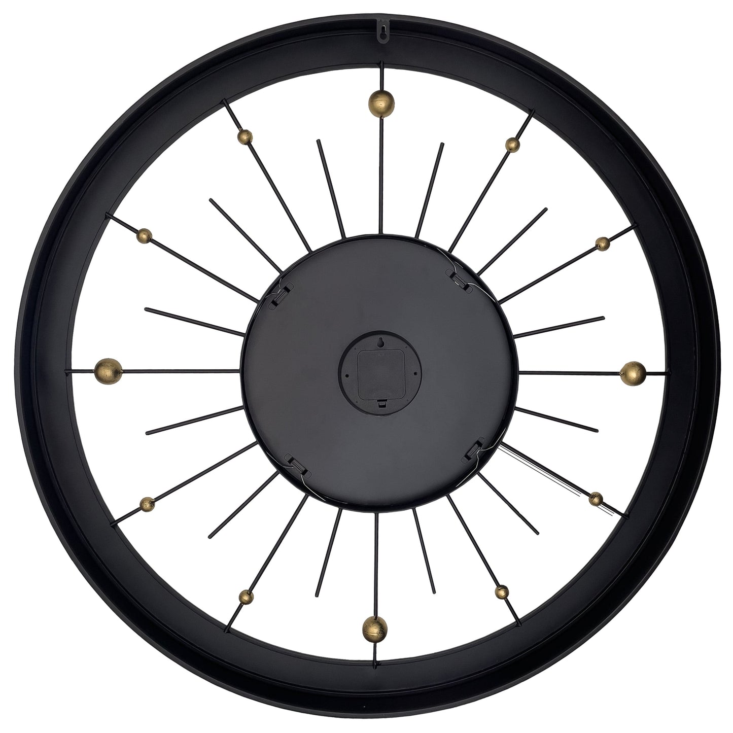 Wall clock 90cm-Silent-Black-Metal-NeXtime 'Orbit Large'
