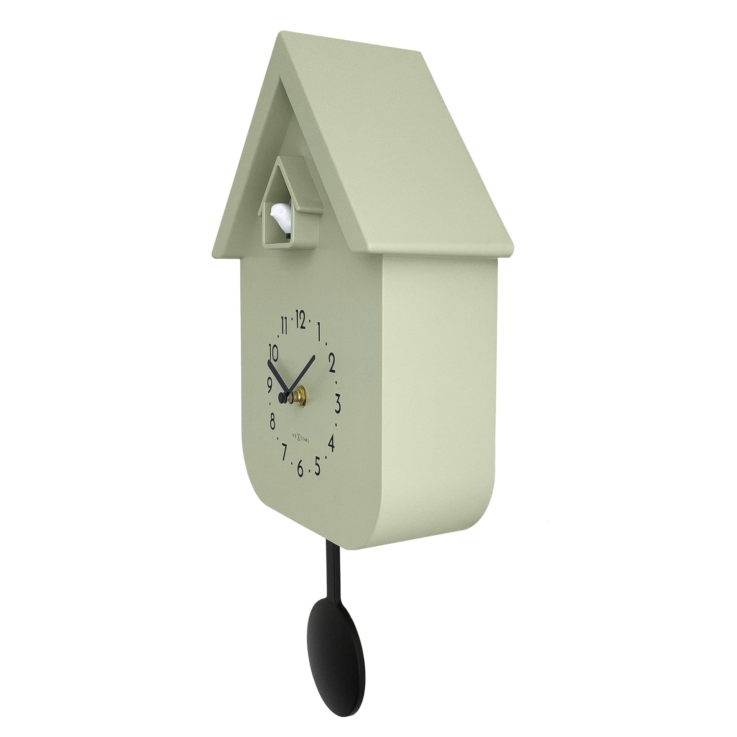 Wall clock 21.5x41.5x8.5cm - Pendulum - Cuckoo -NeXtime 'Twitter'