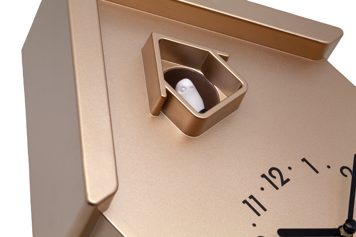 NeXtime Twitter wall clock with pendulum, 21.5x41.5x8.5cm, detailed view showing clock face and cuckoo feature.