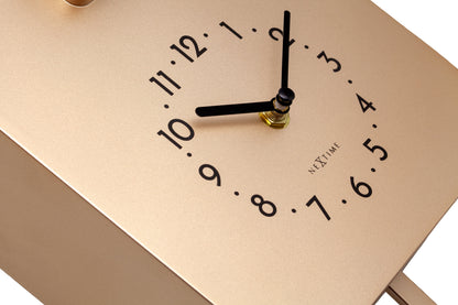 NeXtime Twitter wall clock with pendulum, cuckoo feature, measuring 21.5x41.5x8.5cm, detailed view of clock face and design.