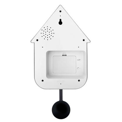 NeXtime Twitter wall clock with pendulum, featuring a 21.5x41.5x8.5cm design and cuckoo movement.