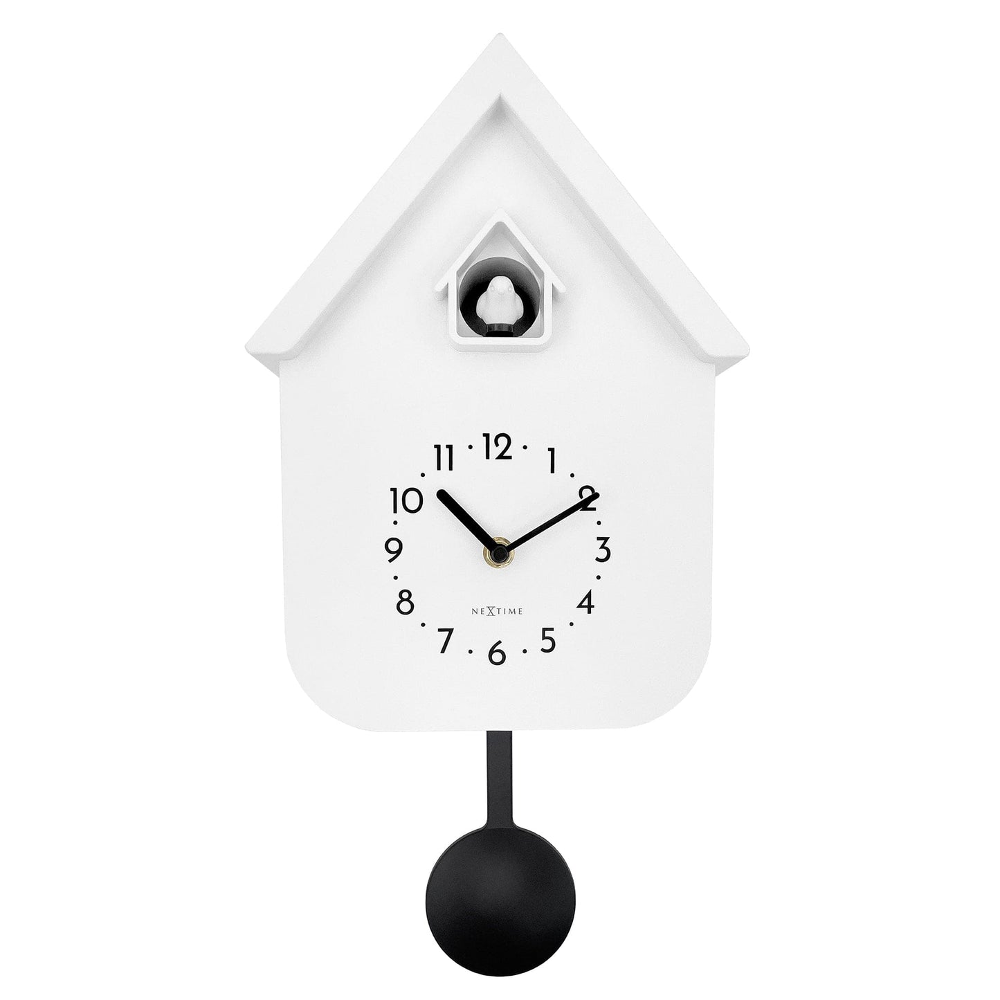 Wall clock 21.5x41.5x8.5cm - Pendulum - Cuckoo -NeXtime 'Twitter'
