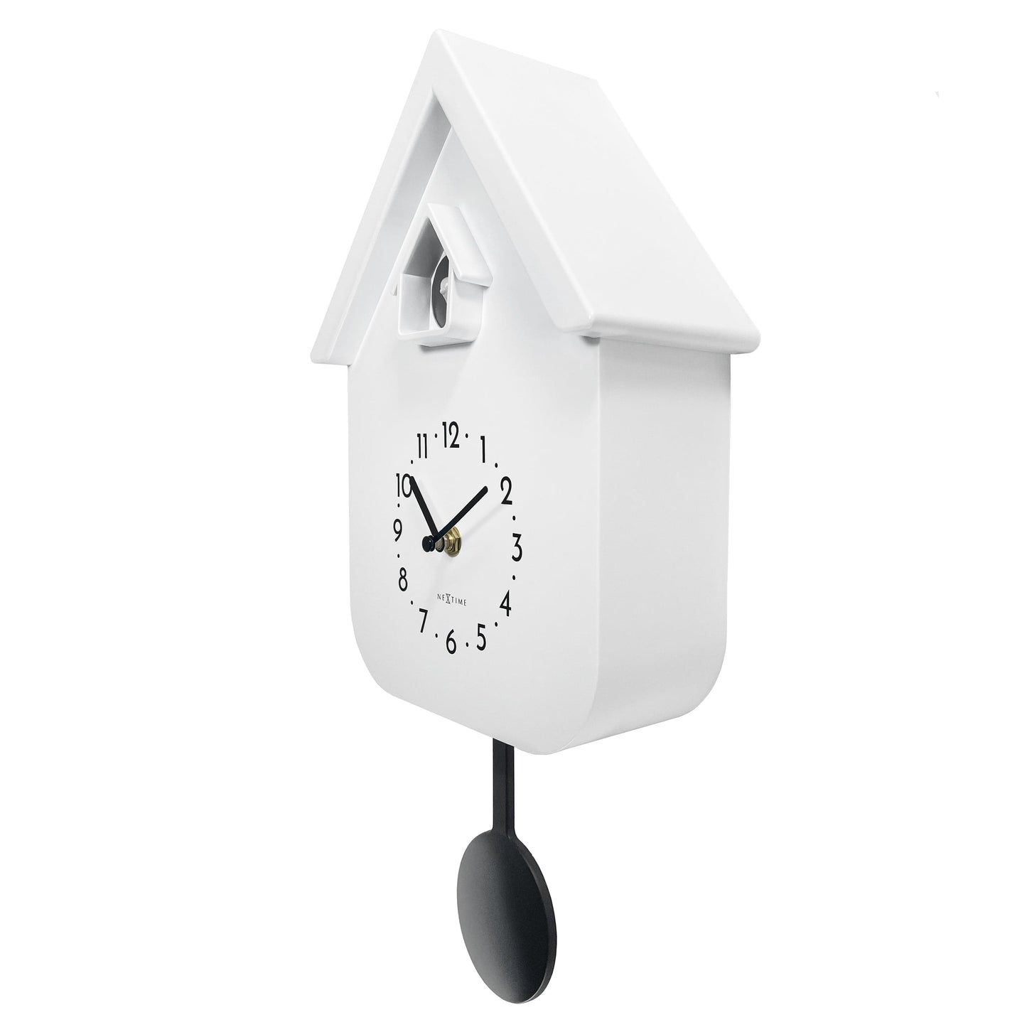 Wall clock 21.5x41.5x8.5cm - Pendulum - Cuckoo -NeXtime 'Twitter'