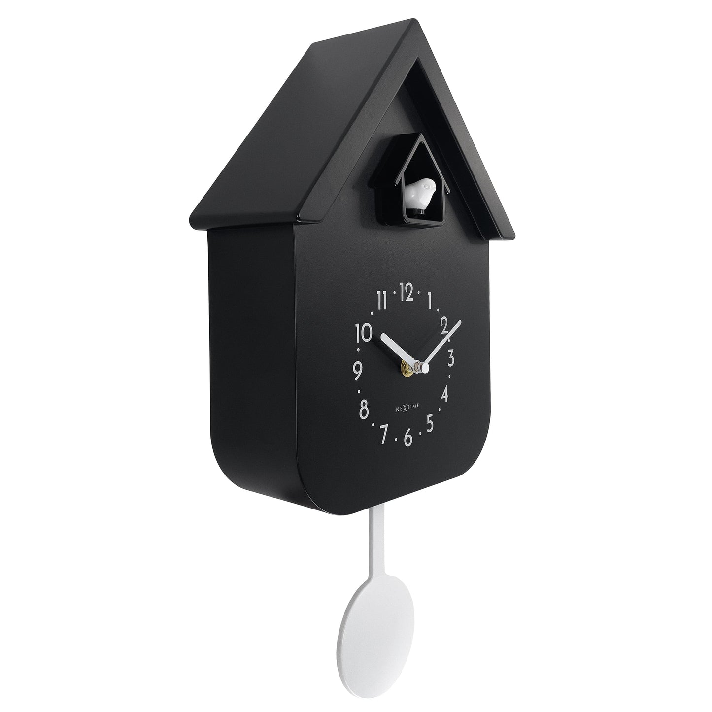 Wall clock 21.5x41.5x8.5cm - Pendulum - Cuckoo -NeXtime 'Twitter'