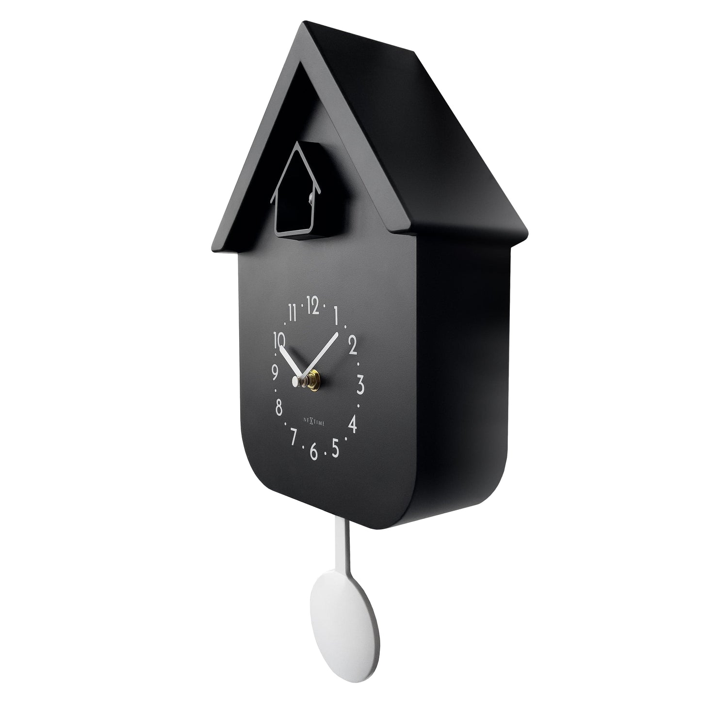 Wall clock 21.5x41.5x8.5cm - Pendulum - Cuckoo -NeXtime 'Twitter'