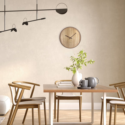 NeXtime Oslo wall clock, 30cm, silent operation, dark and light brown plastic design, modern home decor timepiece