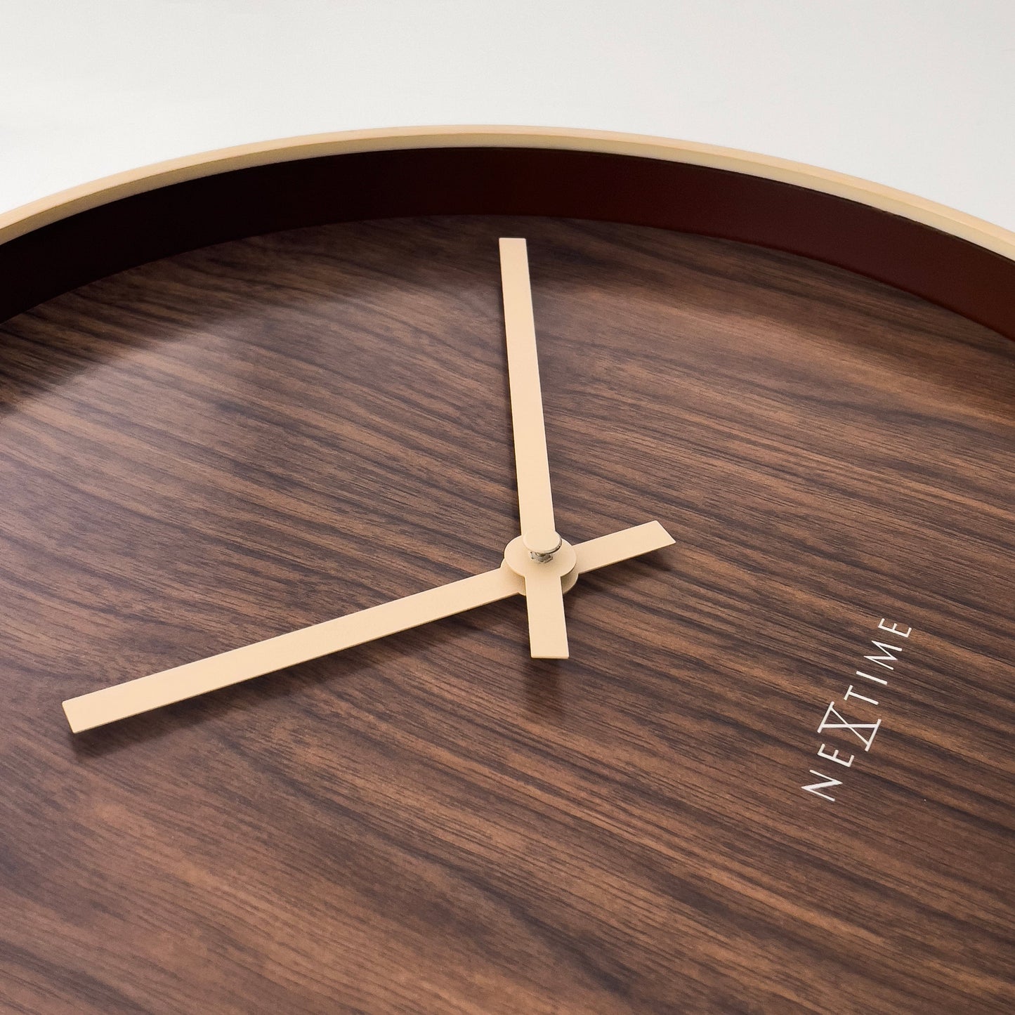 Wall clock 30cm-Silent-Dark Brown/Light Brown-Plastic-NeXtime 'Oslo'