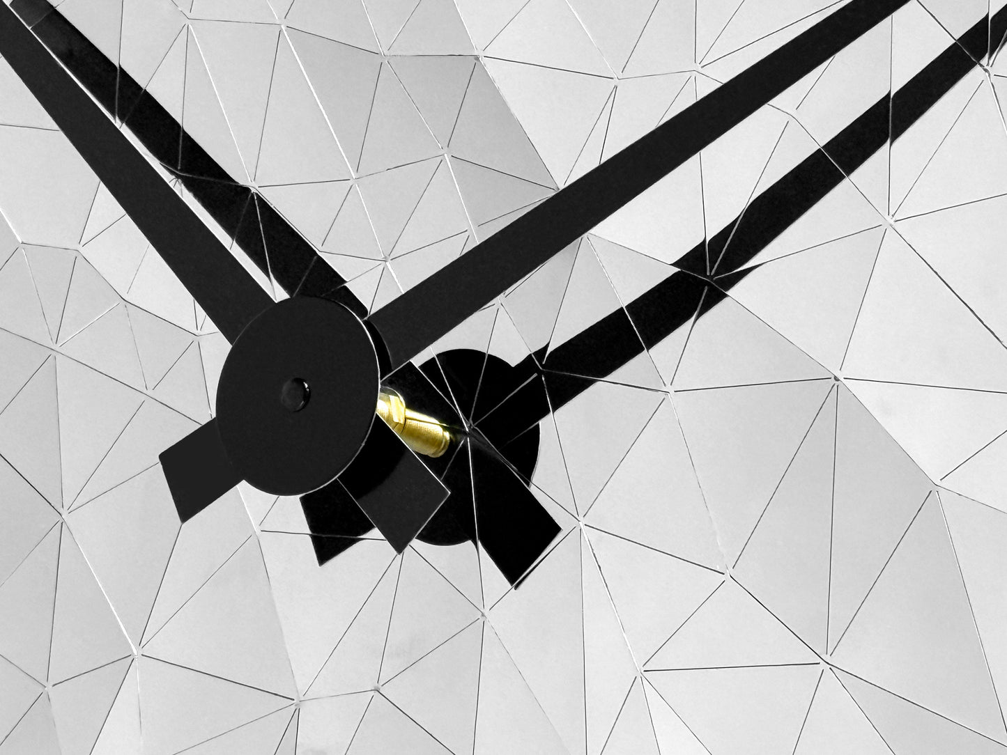 Wall clock 80cm-Silent-Chrome-Stainless Steel-NeXtime 'Fragments'