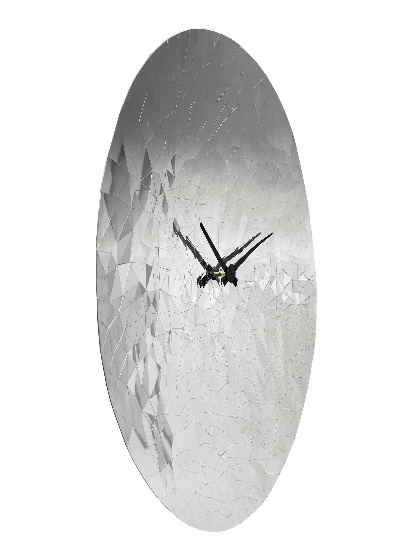 Wall clock 80cm-Silent-Chrome-Stainless Steel-NeXtime 'Fragments'