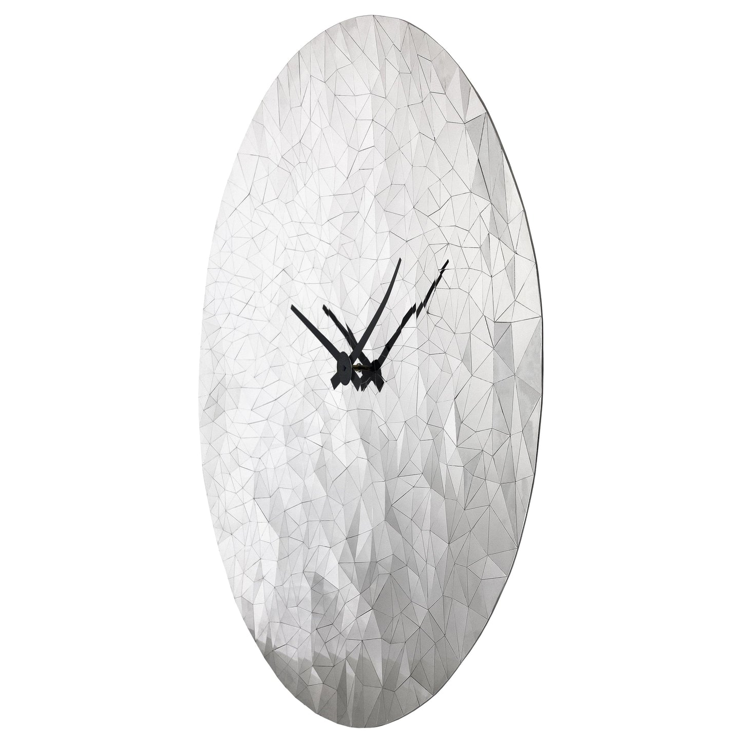 Wall clock 80cm-Silent-Chrome-Stainless Steel-NeXtime 'Fragments'