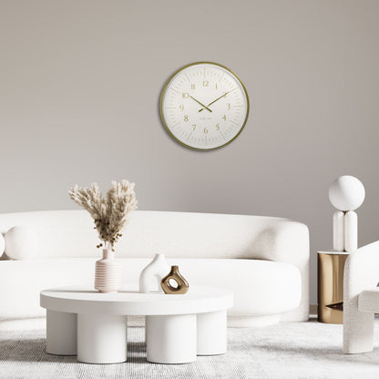 Large 77cm black and white plastic wall clock by NeXtime Galaxy Large, featuring a modern space-inspired design.
