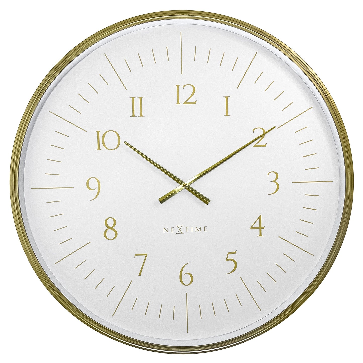 Wall clock 77cm-Black/White-Plastic-NeXtime 'Galaxy Large'