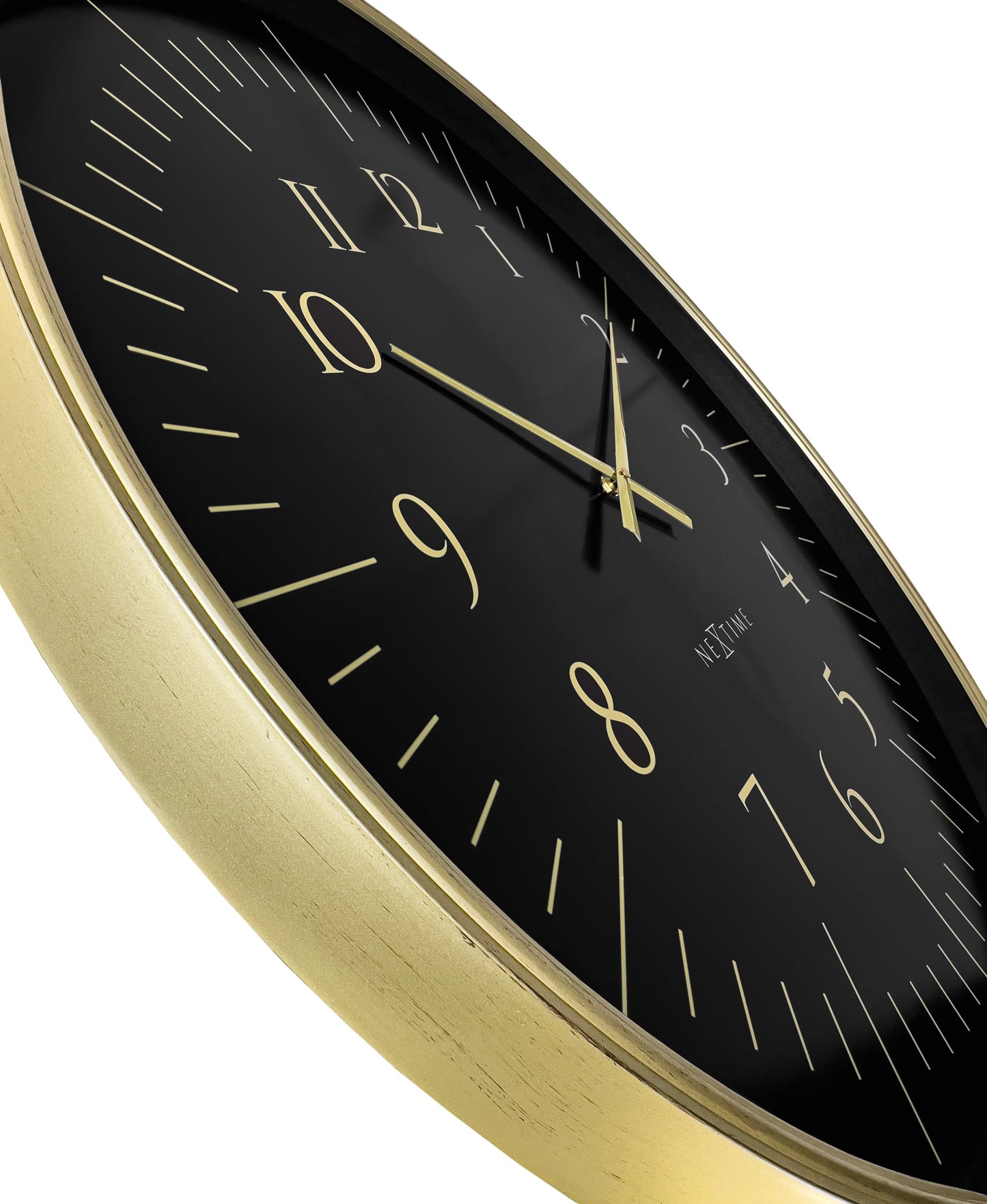 Wall clock 77cm-Black/White-Plastic-NeXtime 'Galaxy Large'