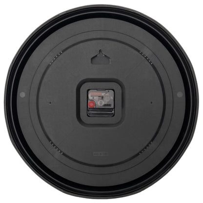 NeXtime Galaxy wall clock, 40cm diameter, black and white plastic design, featuring a celestial galaxy pattern.