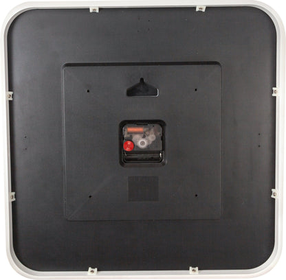 Square wooden wall clock by NeXtime Clocks, 40x40 cm, with a modern minimalist design and visible clock hands.