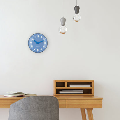 NeXtime Duomo Mini 20cm glass wall or table clock with domed lens, silent operation, black finish, modern design
