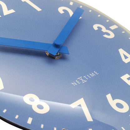 NeXtime Clocks Duomo Mini 20cm table or wall clock with domed glass lens, silent operation, featuring a sleek glass design.