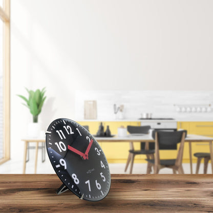 NeXtime Duomo Mini wall or table clock with 20cm diameter, glass dome lens, silent movement, and modern design.