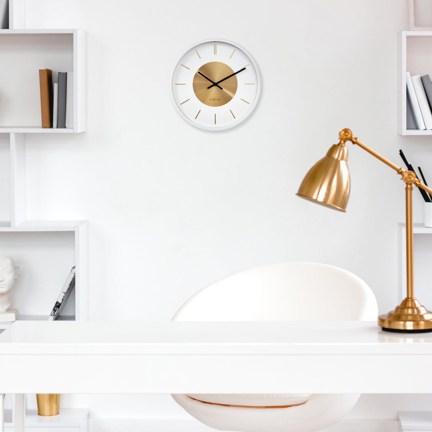 Wall Clock 25cm-Silent-Metal-NeXtime 'Retro II'