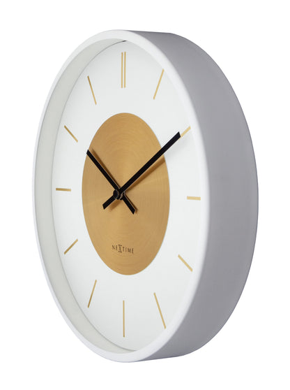 NeXtime Retro II wall clock, 25cm metal design with silent movement, shown from the right side.