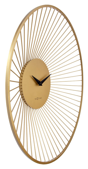 Wall clock 80cmØ - Metal - Gold - NeXtime 'Vasco Round'