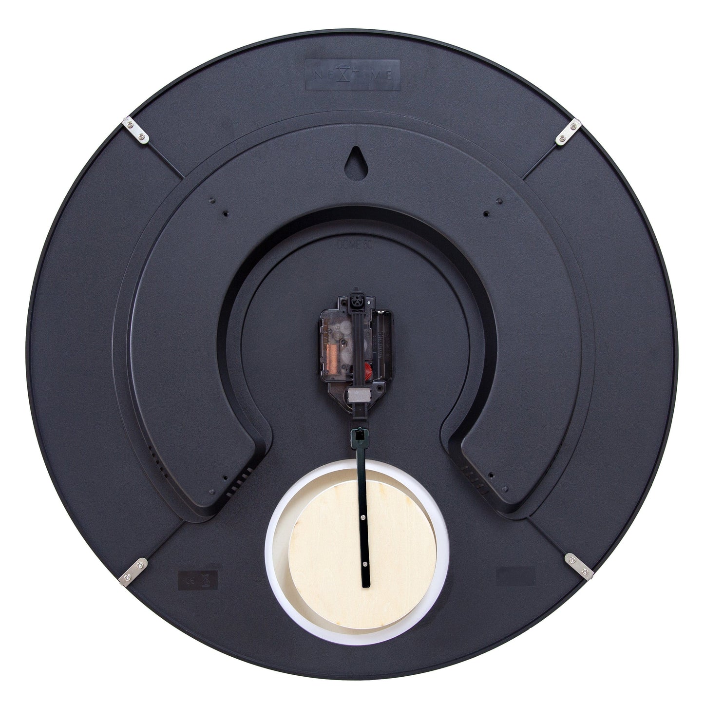 Large Wall Clock 50cm Domed Glass Lens-Silent-Pendulum-NeXtime 'Duomo 50 Pendulum'