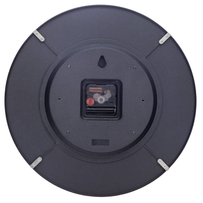NeXtime Duomo wall clock with 35cm diameter, domed glass lens, silent movement, featuring a classic design and clear clock face.