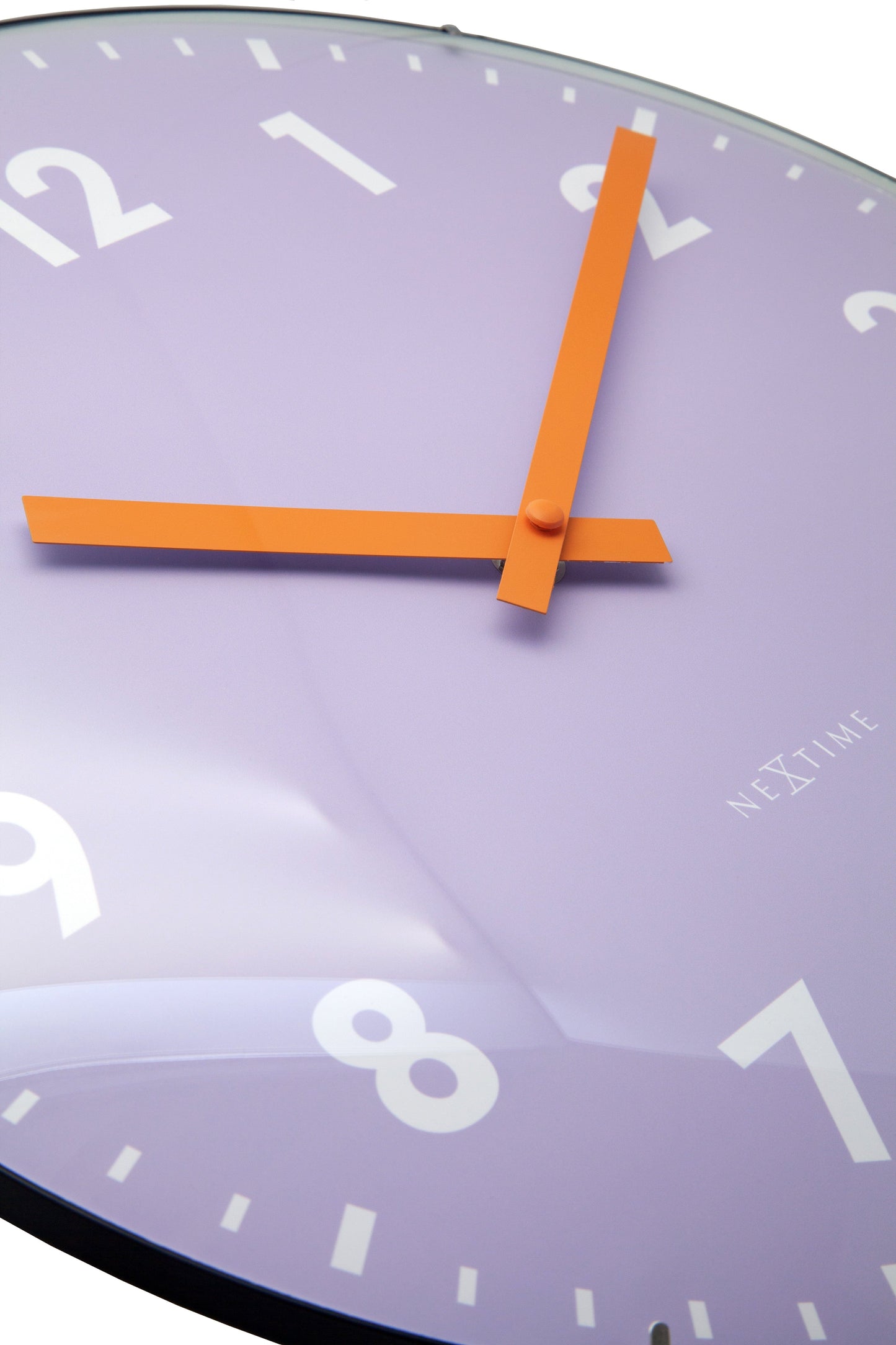 Wall Clock 35cm Domed Glass Lens-Silent-Glass-NeXtime 'Duomo'