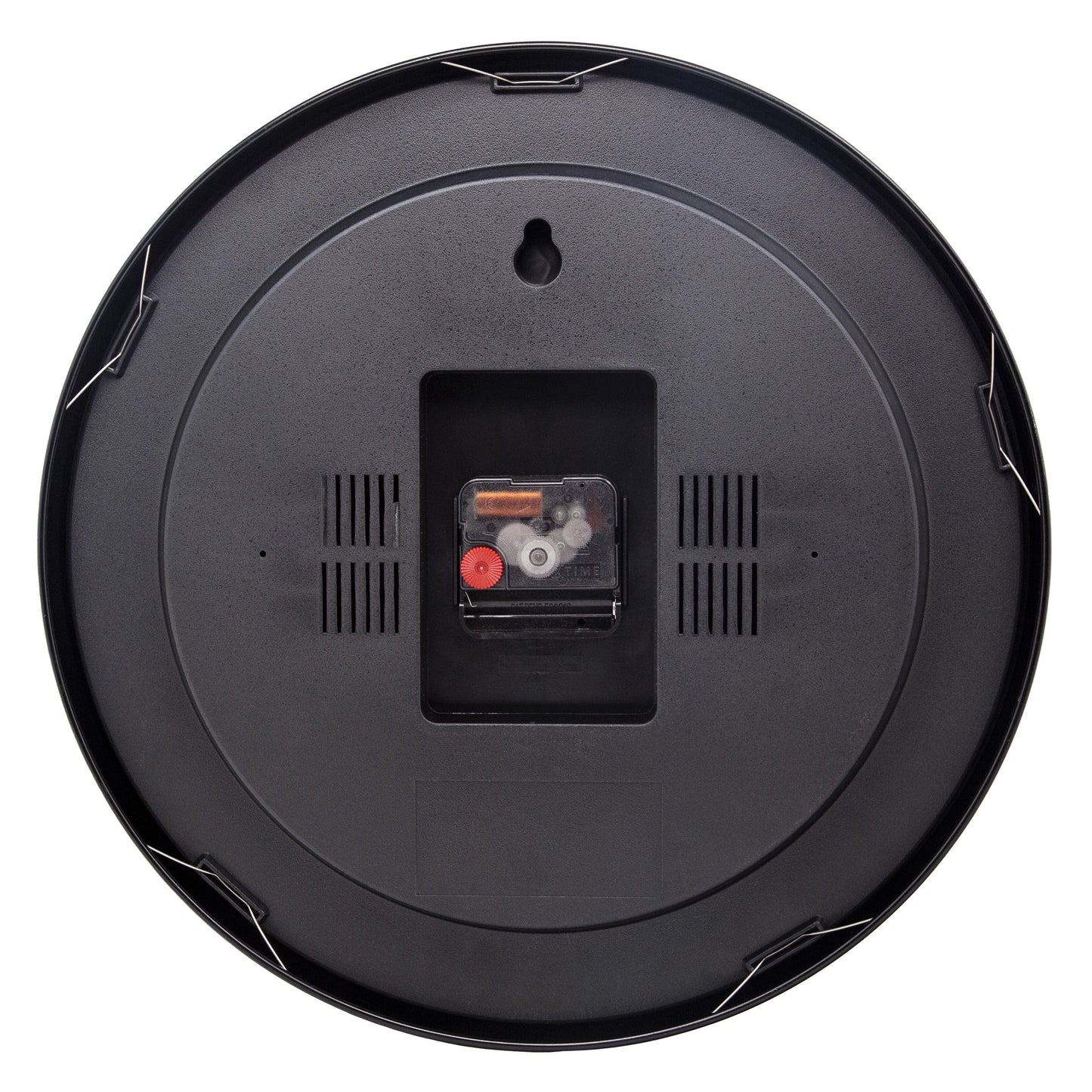 Wall Clock 35cm-Silent-Black-Anodized Aluminium-NeXtime 'Station All Black'