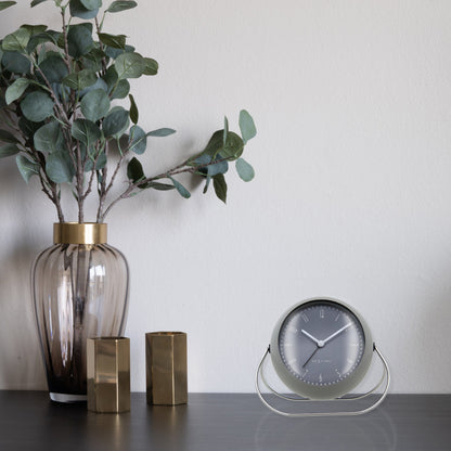 NeXtime Bubble Alarm Clock, metal table clock with silent operation, 14x12x8cm, featuring a modern, bubble-inspired design.