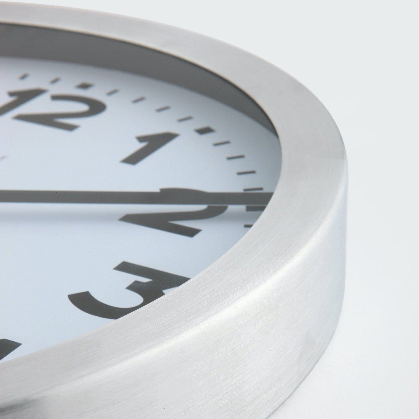 Wall clock/ Table clock - Aluminum - 'Station Numbers'