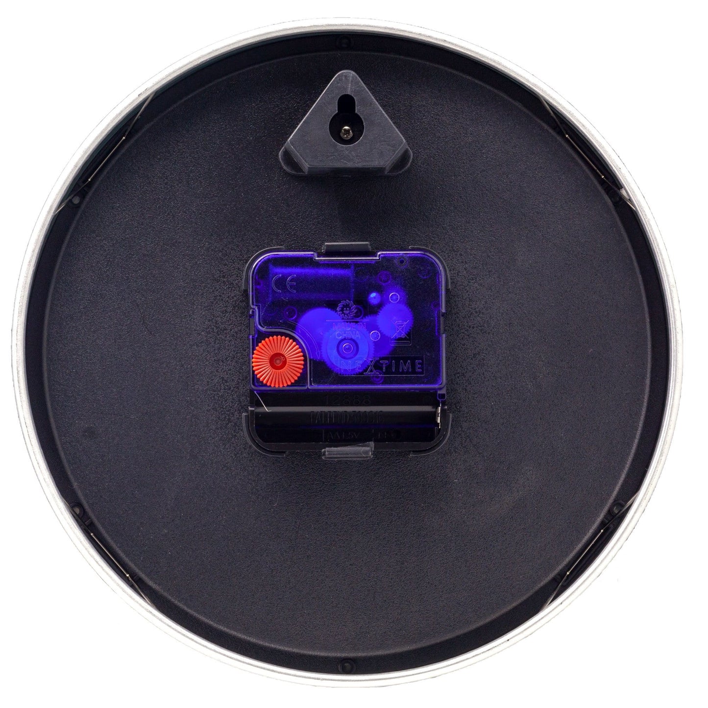 Wall clock/Table clock - Black - Aluminum - 'Station Stripe'