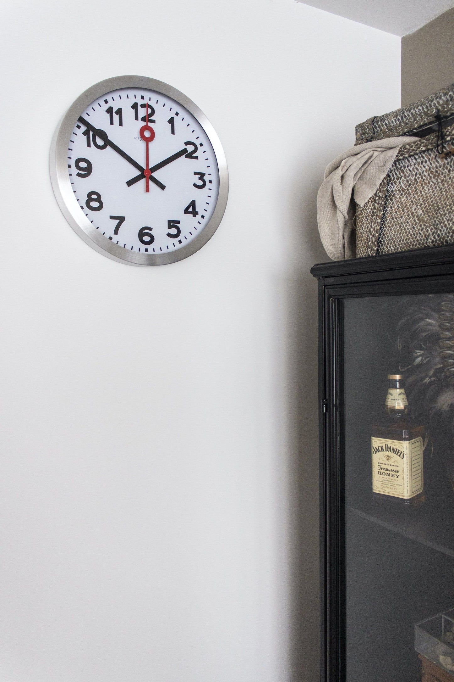 Wall clock/ Table clock - Aluminum - 'Station Numbers'