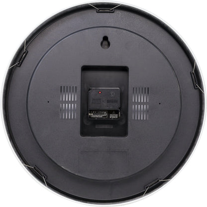 NeXtime Clocks wall clock, 35 cm aluminum with radio-controlled DCF station numbers, modern design for home or office.