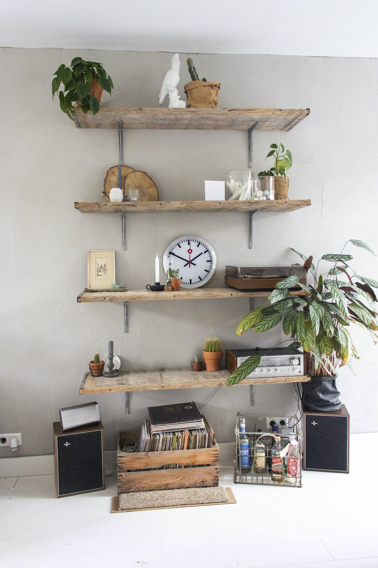 Wall clock/Table clock  - Aluminum  - 'Station Stripe'