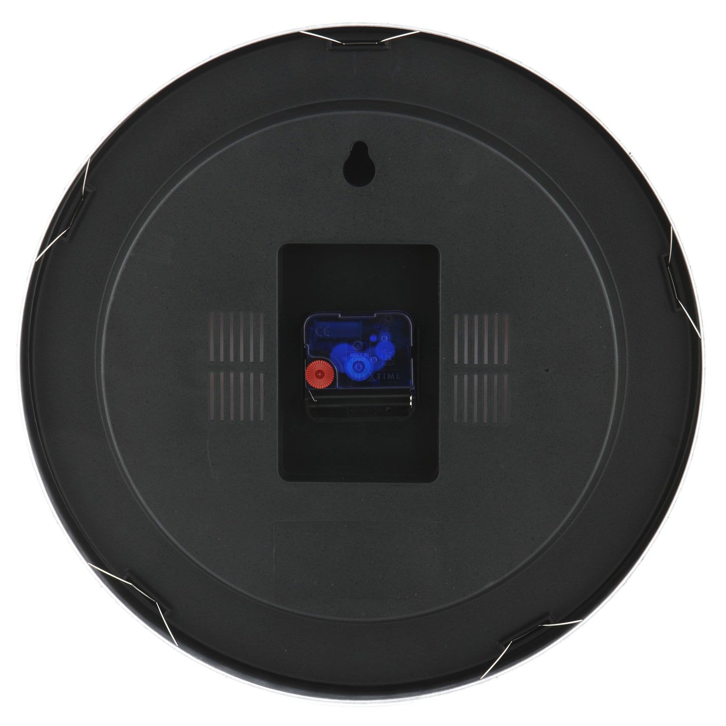 Wall clock/Table clock - Black - Aluminum - 'Station Stripe'