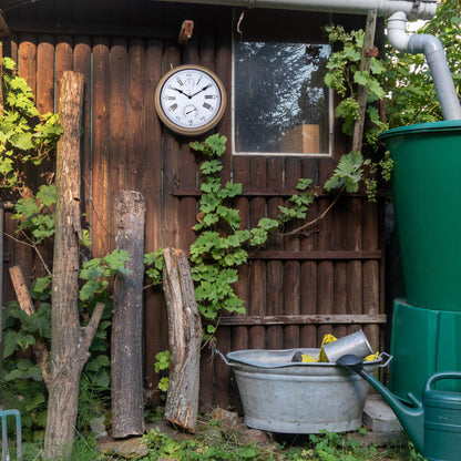 Weatherstation - Wall clock - Weatherproof - 40.5 cm - Metal -  Hyacinth