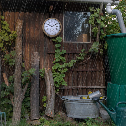 Weatherstation - Wall clock - Weatherproof - 40.5 cm - Metal -  Hyacinth