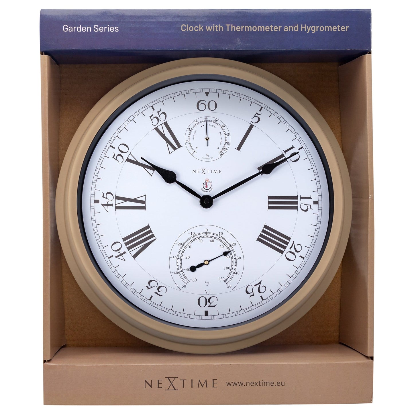 Weatherstation - Wall clock - Weatherproof - 40.5 cm - Metal -  Hyacinth